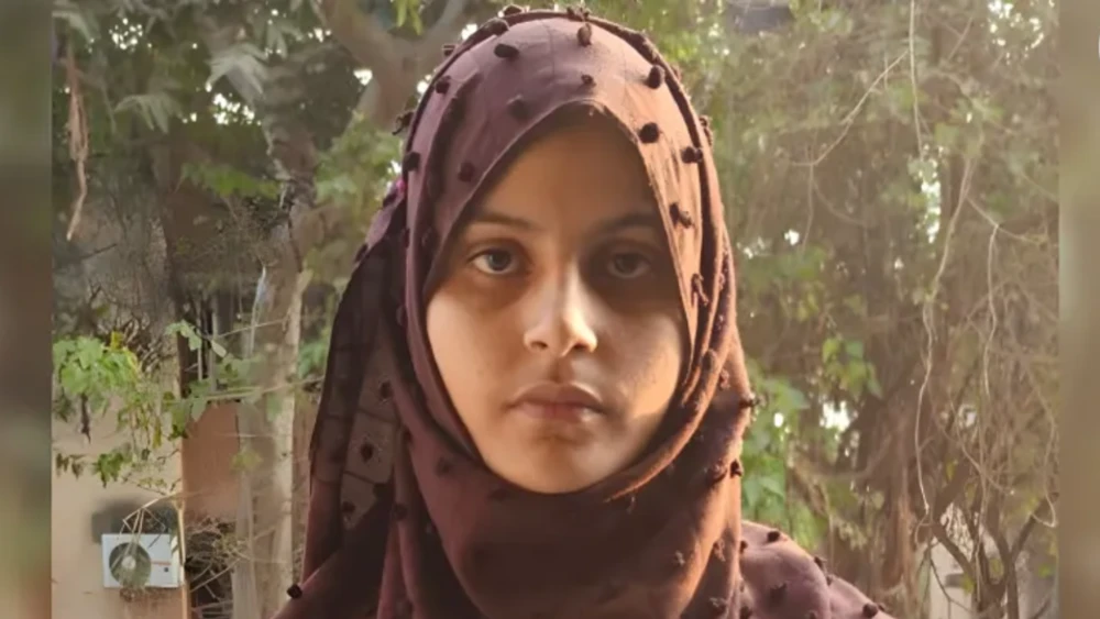 This screengrab from a social media video shows a Muslim student, Alisha, who was denied entry to an exam center in India’s Rajasthan state for wearing a hijab. (Photo: X/@TheMuslim)